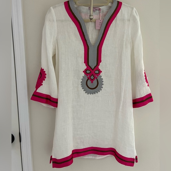 NWT Calypso St Barth Linen Tunic Beach Pool Cover Up size XS New with Tags - Picture 3 of 15